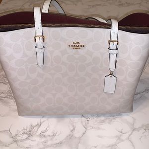 Beautiful white leather Coach purse! NWT